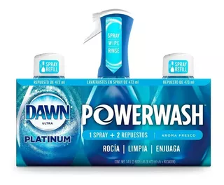 Dawn Powerwash Jabón Lavatrastes Platos En Spray 3 Piezas!!!