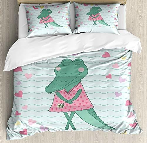 Fundas Para Edredones - Ambesonne Gator Duvet Cover Set, Car