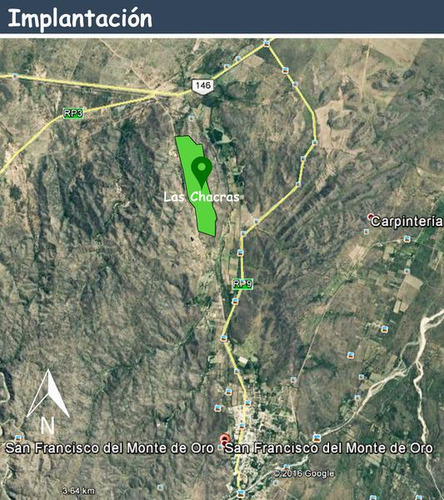 San Francisco Del Monte De Oro, Chacra Sobre Ruta 40 Has , Escritura Inmediata