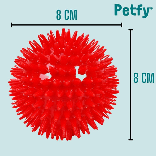 Imagen 2 de 6 de Juguete Pelota Mordedera Limpieza Dental Con Sonido Perro