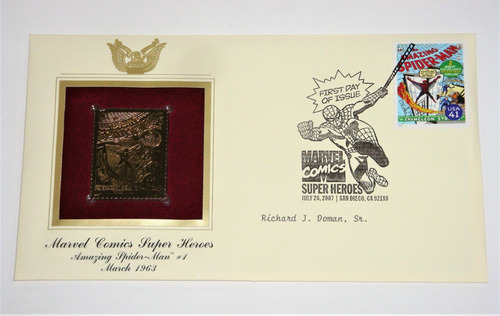 Spiderman #1- Estampilla Dorada Edicion Limitada- U S P S (Usado)