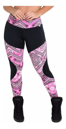 Calça Kaisan Feminina Fitness Com Recortes Suplex- F605