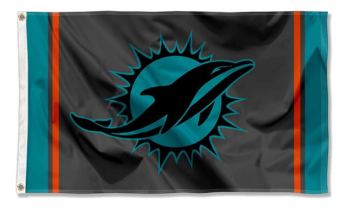 Banderín De Línea Lateral De Miami Dolphins, Negro, E...