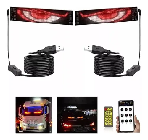 2pcs Olhos De Led Para Para-brisa De Carro E Caminhão, 60cm