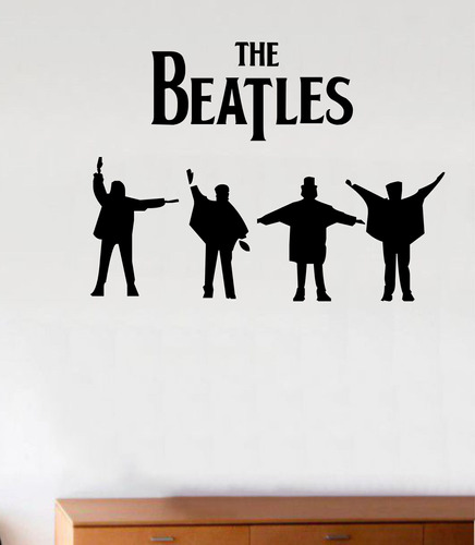 Vinilos Decorativos Pack The Beatles X 4 Musica Mediano