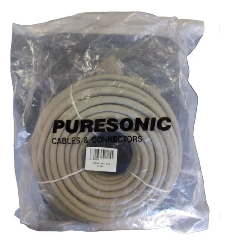 Cable Vga M/m Puresonic Blanco 1.5 Metros C/filtro Reforsado