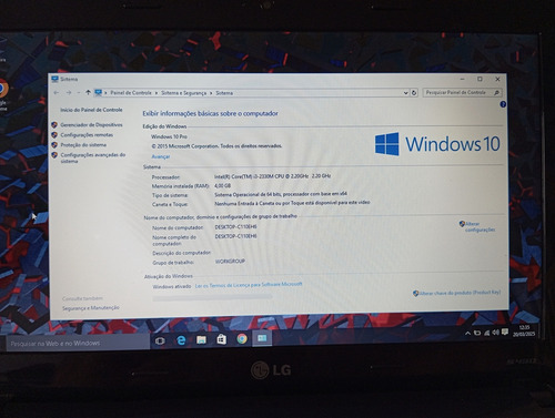 Notebook Lg Core I3-2330m,4gb,hd500gb,hdmi,cons. Cinza-escuro (Usado)