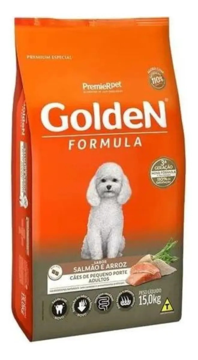 Ração Golden Fórmula para Cães Adultos de Raça Pequena Sabor Frango e Arroz 10.1 kg