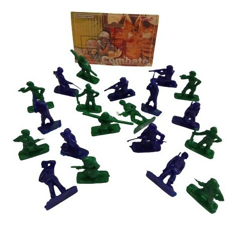 Set De Combate Chico - Soldados Verde Y Azul - Sueñolin