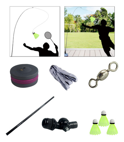 Kit De Entrenamiento De Bádminton Entrenador De 4m 3 Bolas