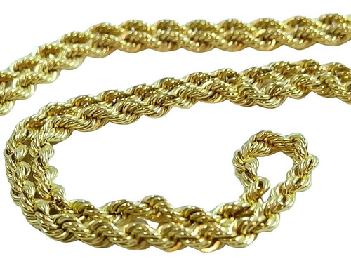 Cadena Collar Oro Solido 10k Tejido Torsal 40cm + Estuche