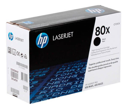 Toner Hp Cf280x Cf280 Cf280a 280 80x 80 Negro 400 M401 M425