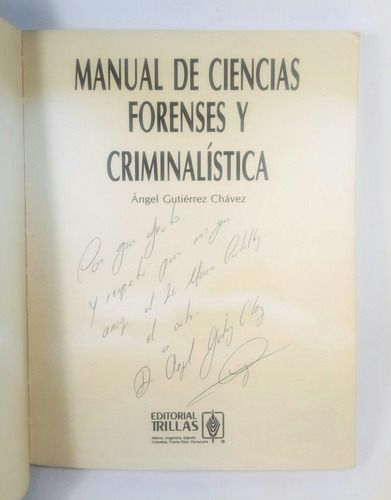 Manual De Ciencias Forenses Y Criminalística Firmado (Usado)