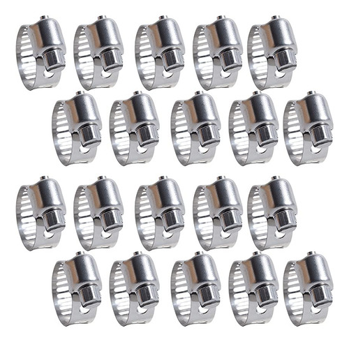 20 Abrazaderas De Acero Inoxidable De 1/2 Pulgada Para Engra