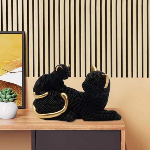 A. Escultura De Gato, Estatua De Animal Coleccionable Para