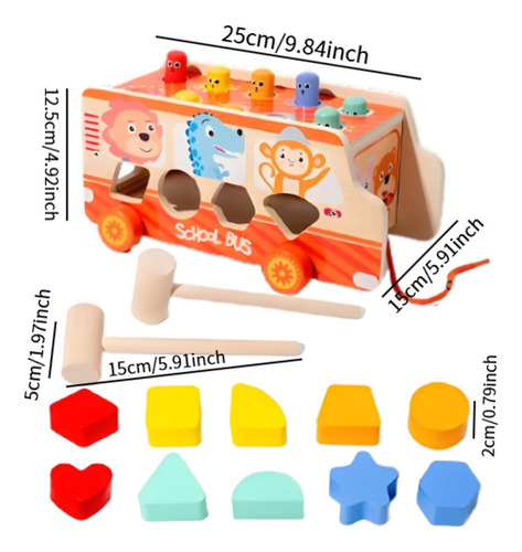 Juego De Madera Montessori Para Golpear, Clasificador De