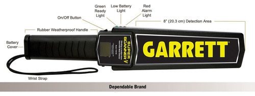 Paleta Detector De Metales Armas Garrett Super Scanner