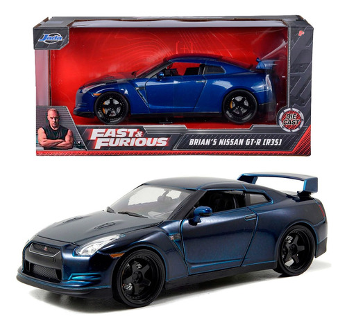 Nissan Gt-r (r35) Azul De Brian O'conner Escala 1:32