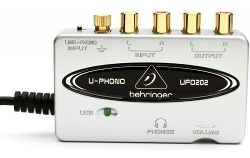 Interfaz Audio Vynil Behringer U-phono Ufo202 + Garantía
