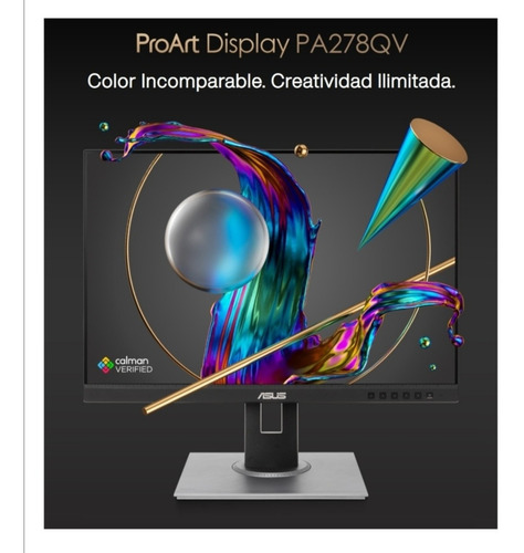 Imagen 2 de 10 de Monitor Asus Proart Pa278qv 27'' 2k 75hz Ips Dp/hdmi/usb/dvi