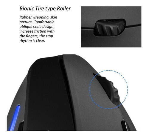 Imagen 8 de 10 de Ratón Inalámbrico Vertical Ratón Ergonómico Recargable 2.4g