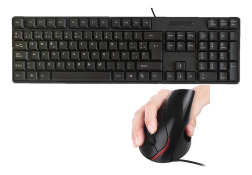 Combo Teclado Mouse Vertical Ergonómico @gs