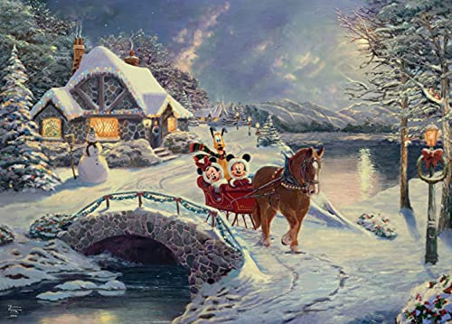 Ceaco - Thomas Kinkade - Disney Holiday - Mickey & Minnie Sl