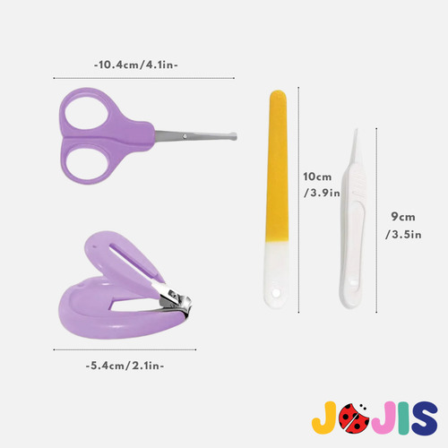 Set Aseo Corta Uñas Lima Manicure Portátil Bebé 4 En 1