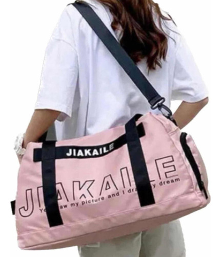 Maleta Deportiva Viaje Gimnasio Morral Bolsa Moda Kaile Am7 Color Rosa