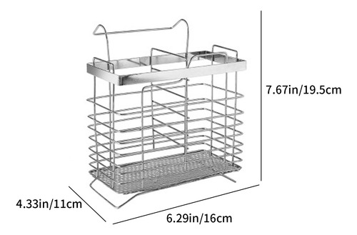 Caja De Almacenamiento De Palillos De Acero Inoxidable F Kit