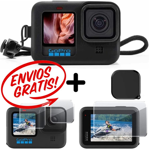 Imagen 2 de 8 de Case Silicona Gopro Hero 11 + Kit Protectores De Pantalla