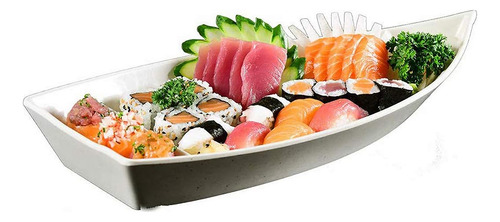 Plato Happy Sales, Para Sushi, Forma De Barco, 25 X 11 Cm