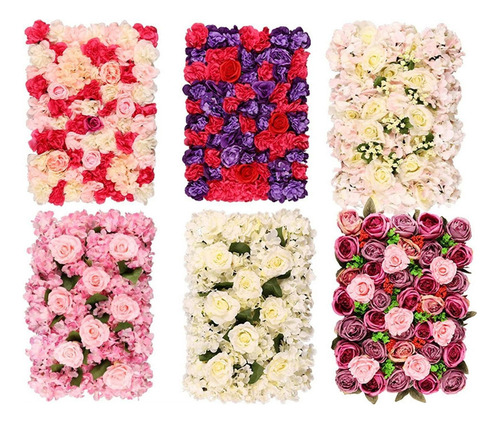 Panel De Pared De Flores De Boda Artificial