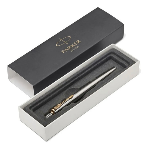 Imagen 4 de 8 de Parker Jotter Ss Gt Boligrafo 1953182 Acero Grabado Estuche