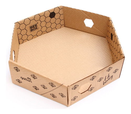 Caixa Hexagonal De Papelão Beebox Para Gatos