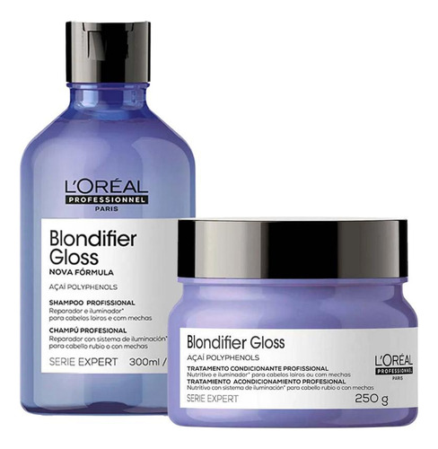 Kit L'oréal Professionnel Blondifier Gloss Shampoo + Máscara