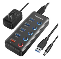 Comprar Hub Usb 3.0 Alimentado, Hub Usb 3.0 Wenter De 5 Puertos (4 P