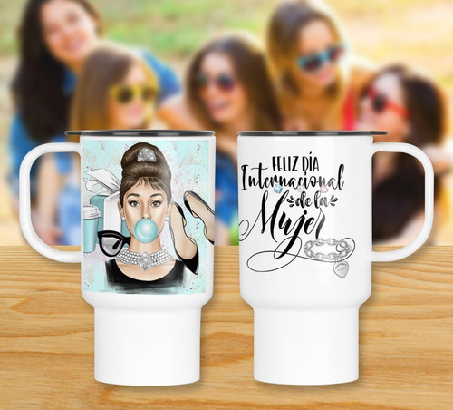Diseños Plantillas Jarros Tazas Dia De La Mujer Sublimar M15