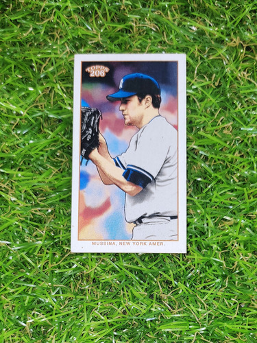 Cv Mike Mussina Die Cut 2002 Topps 206 Mini Black Tolstoi 