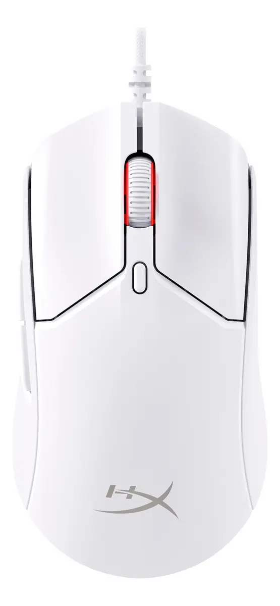 Mouse Gamer HyperX Pulsefire Haste 2 - Design Super Leve de 53g, Sensor de precisão 26K, Até 26000 DPI, 8000HZ, Cabo Ultraflexível, Branco (6N0A8AA)