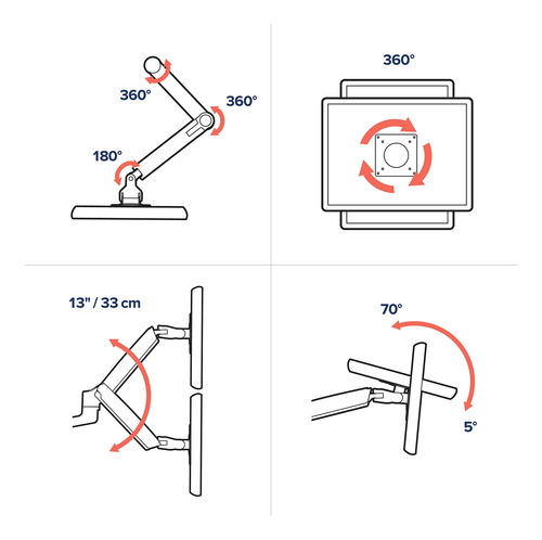 Ergotron Brazo De Monitor Dual Apilable Vertical Lx,
