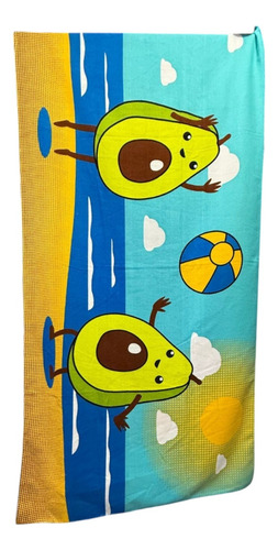 Toalla De Baño Monteza 1.6m - Modelo Completo Celeste Aguacates