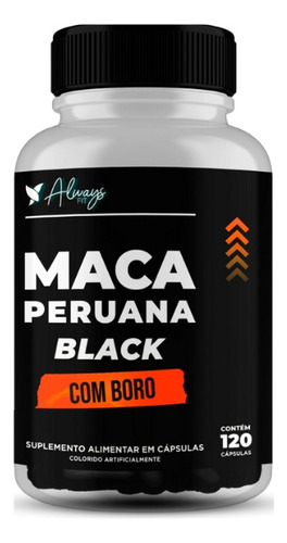 Suplemento Em Cápsulas Always Fit  Maca Peruana Negra Mais Boro Maca Peruana Black Com Boro Maca Negra Peruana Maca Peruana Black Com Boro Sabor  Neutro Em Pote