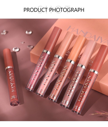 * Conjunto Cosmético Labial Fosco De Batom De Longa Duração