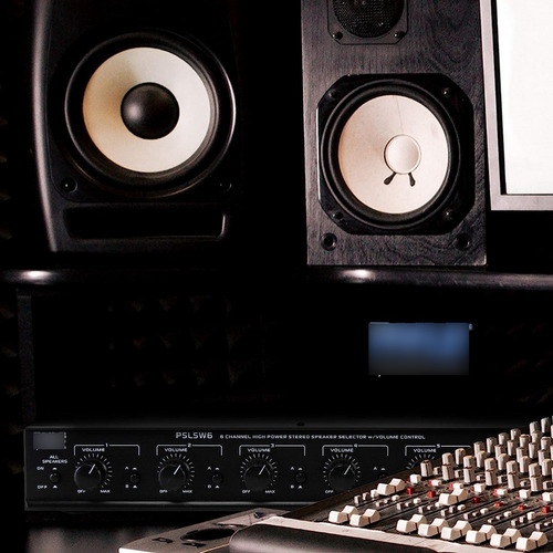 Pyle Usa Selector De Parlantes Switch 4 Juegos 2 Amp Volumen