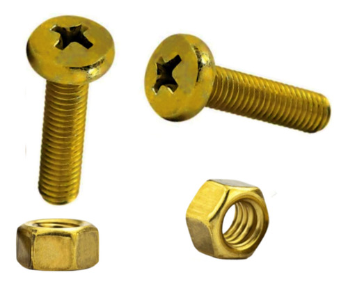 Parafuso Cabeça Panela M5x35mm Com Porca 20