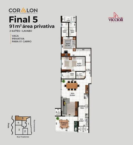 Apartamento Com 3 Dormitórios À Venda, 132 M² Por R$ 929.865,00 - Canto Do Forte - Praia Grande/sp - Ap1808