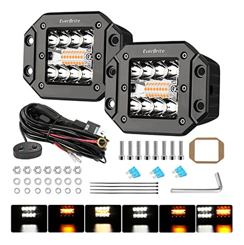 2pcs 48w Luces Led De Montaje Empotrado, Spot Flood Bla...