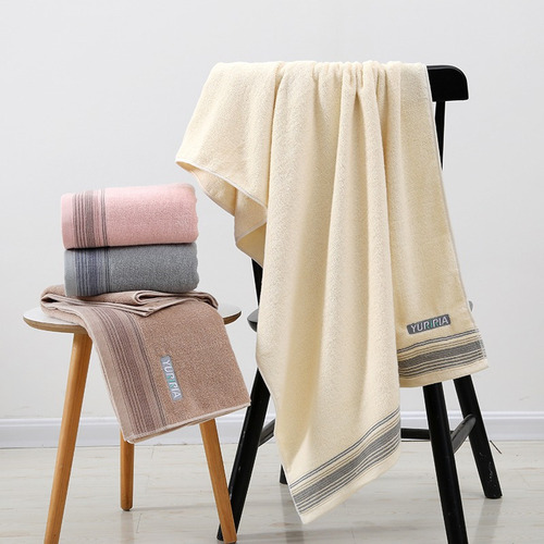 Y 2 Pcs Toalla Baño Completo Grande 100% Algodón 70×140 Cm