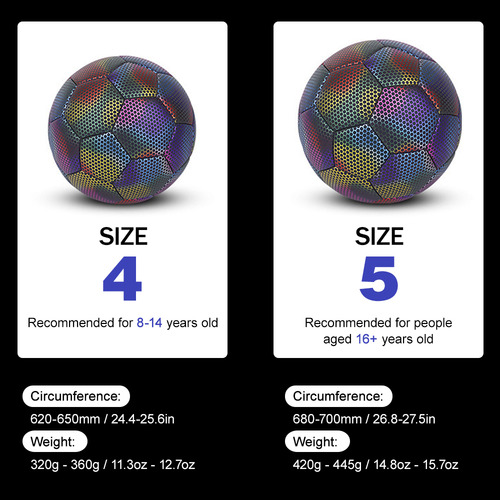 Pelota De Fútbol Reflectante Luminosa Para Entrenamiento De
